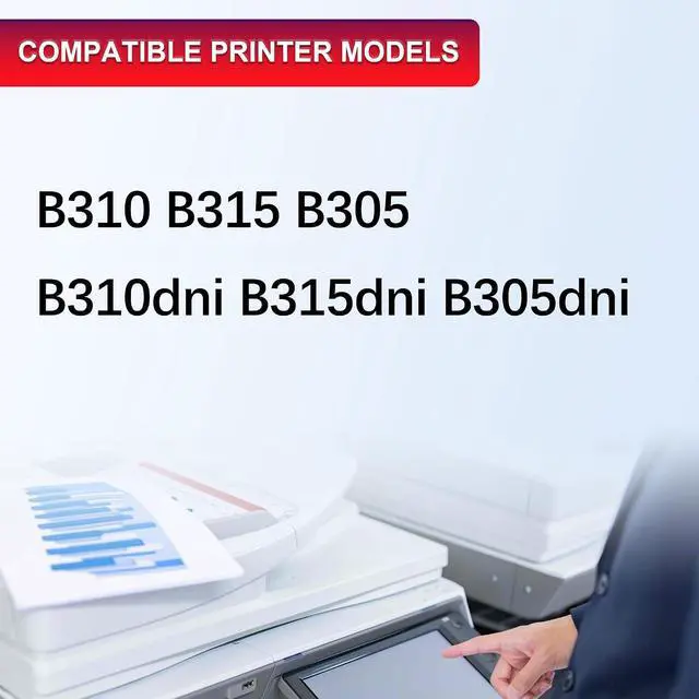 Alt view image 2 of 7 - B310 B315 B305 Toner Cartridge 8,500 Pages Black B310 Toner 006R04376 006R04377 006R04378 Replacement for Xerox B310 B315 B305 B305DNI B310DNI B315DNI Printer (1-Black)