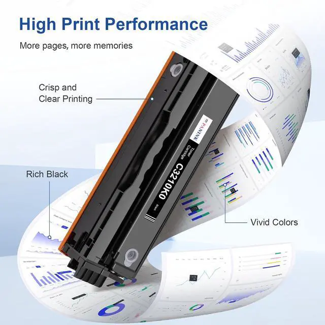 Alt view image 4 of 7 - C3210 Replacement for Lexmark C3210 Toner Cartridges - 4 Pack