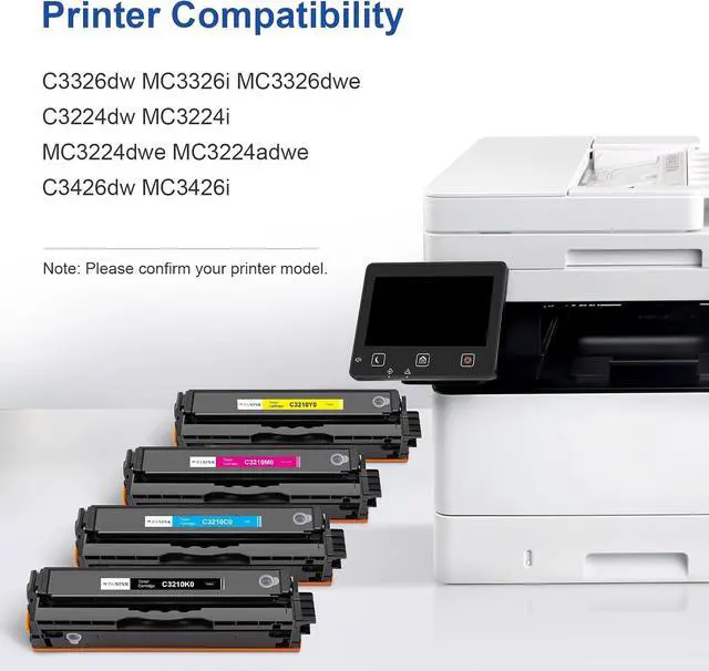 Alt view image 2 of 7 - C3210 Replacement for Lexmark C3210 Toner Cartridges - 4 Pack