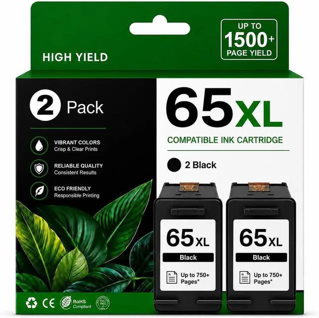 Main image of 65XL Black Ink Cartridge Combo Pack, 2 Pack