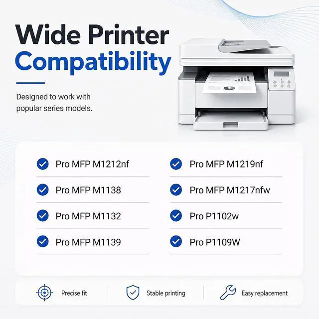 Alt view image 2 of 7 - 85A Toner Cartridges 2 Pack Black Replacement for HP 85A CE285A for Laser Jet Pro P1102w P1102 P1109W Pro MFP M1212nf M1138 M1132 M1139 M1219nf M1217nfw Printer