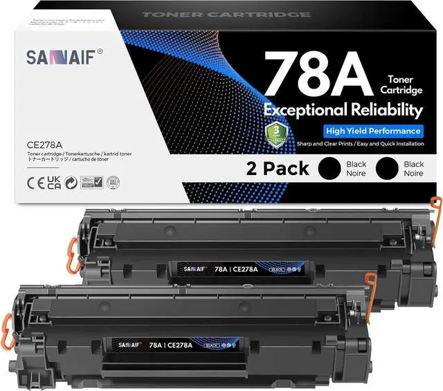 Main image of 78A CE278A Toner Cartridges Black (2-Pack) High-Yield Pages Compatible for hp 78A CE278A Work with HP LaserJ Pro P1560 P1566 P1606 P1606dn MFP M1536 M1536dnf M1537dnf M1538dnf M1539dnf Printers
