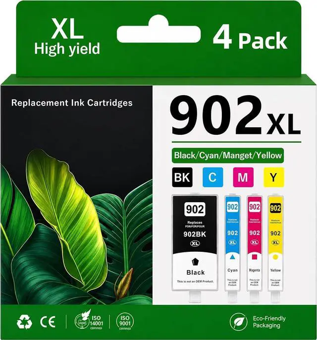 Main image of 902XL Ink Cartridge Combo Pack, Black Cyan Magenta Yellow, 4 Pack