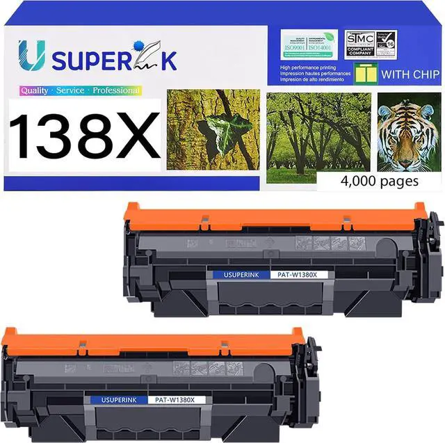 Main image of USUPERINK 138X Black Toner Cartridge Compatible for HP LaserJet Pro 3001dw