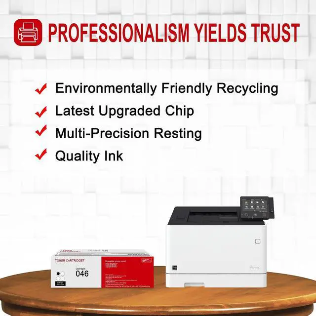 Alt view image 5 of 6 - 1 Pack 046 1250C001 Black Toner Cartridge: Compatible CRG 046 1254C001 Replacement for Canon Color Image Class LBP654Cdw MF735Cdw MF731Cdw MF733Cdw Printer