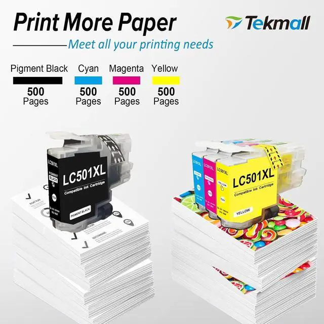 Alt view image 2 of 7 - LC501XL Compatible Ink Cartridges, 5-Pack