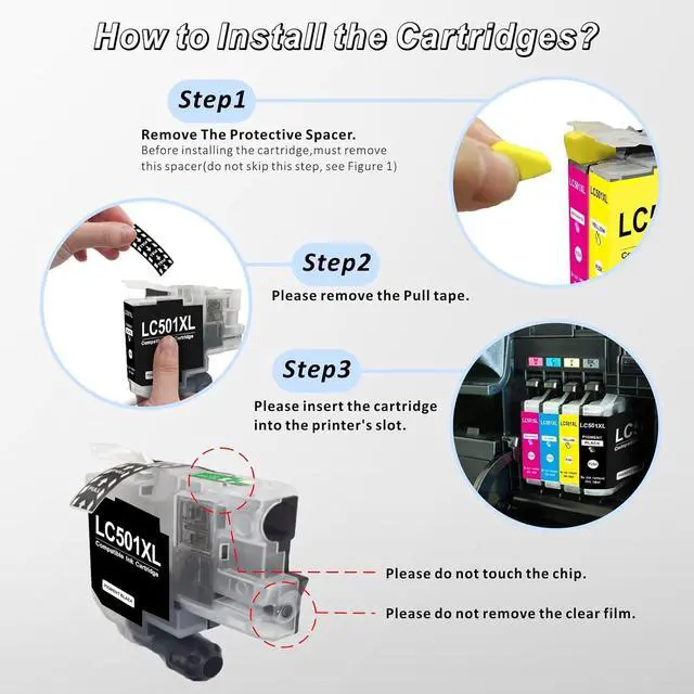 Alt view image 5 of 7 - LC501XL Compatible Ink Cartridges, 5-Pack