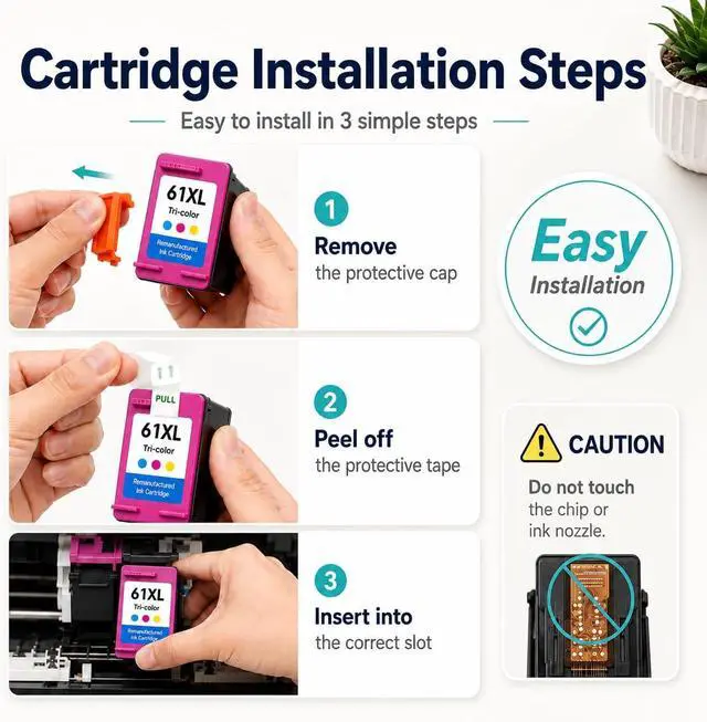 Alt view image 6 of 7 - 61XL Black Ink Cartridge Combo Pack, 2 Pack