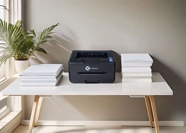 Alt view image 2 of 7 - Essentials PB3300 Black and White Laser Printer