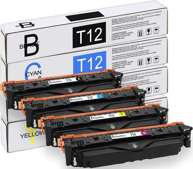 Main image of MasaiMara T12 T12L Extra High Capacity Compatible Toner Cartridges for Canon imageCLASS X LBP1333C MF1333C, i-SENSYS X C1333i C1333P C1333iF 1333C Printers (Black, Cyan, Magenta, Yellow, 4-Pack)