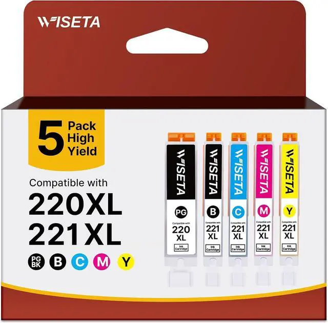Main image of 220 Ink Cartridges Compatible Replacement for Canon 220 221 PGI-220 CLI-221