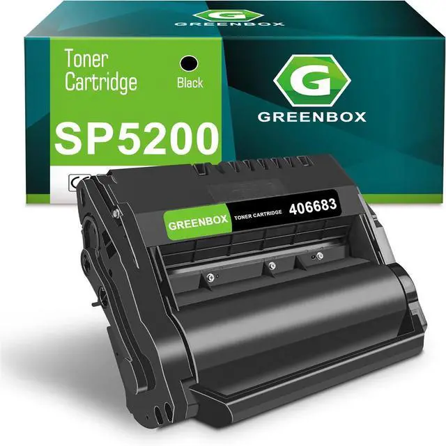 Main image of GREENBOX SP 5200 406683 Toner Cartridge for SP 5200 5200DN Printer, 1 Black