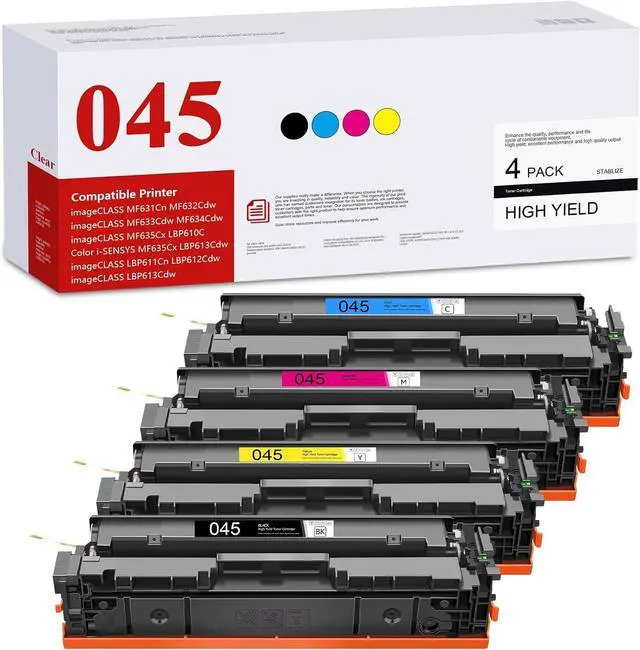 Main image of 045 045H Toner Cartridge Set High-Yield 4-Pack, Black Cyan Magenta Yellow