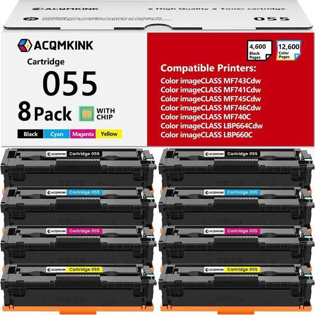 Main image of 055 Toner Cartridge Set Replacement for Canon 055 MF743cdw Toner, 2BK2C2M2Y