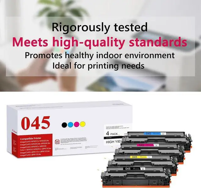Alt view image 7 of 7 - 045 045H Toner Cartridge Set High-Yield 4-Pack, Black Cyan Magenta Yellow