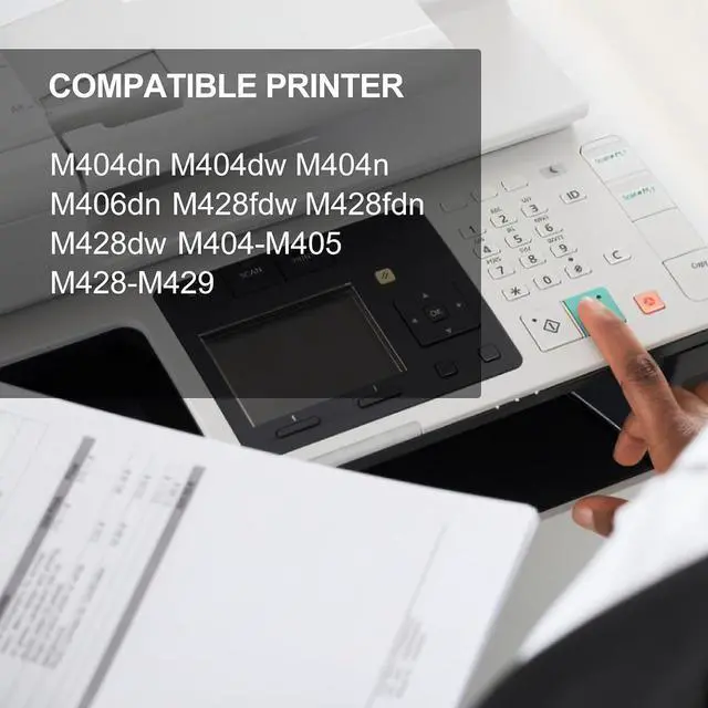 Alt view image 2 of 6 - 1-Pack Black 58A CF258A Toner Cartridge: Compatible 58A CF258A Replacement for HP M404dn M404dw M404n M406dn M428fdw M428fdn M428dw M404-M405 Series M428-M429 Series Printer