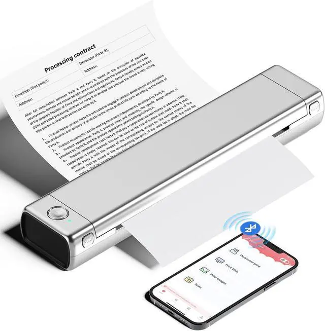 Main image of Phomemo M08F Portable Printers Wireless for Travel, Thermal Printer Support 8.5" X 11" US Letter, Bluetooth Inkless Printer Compatible with iOS, Android, Laptop for Travel, Office, Home