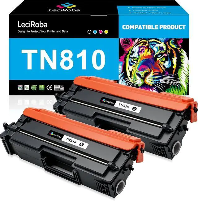 Main image of LeciRoba Compatible Toner Cartridge Replacement for Brother TN810BK TN810XLBK TN810 TN-810 BK for Brother MFC-L9610CDN HL-L9410CDN HL-L9430CDN HL-L9470CDN MFC-L9630CDN MFC-L9670CDN Printer (2-Black)