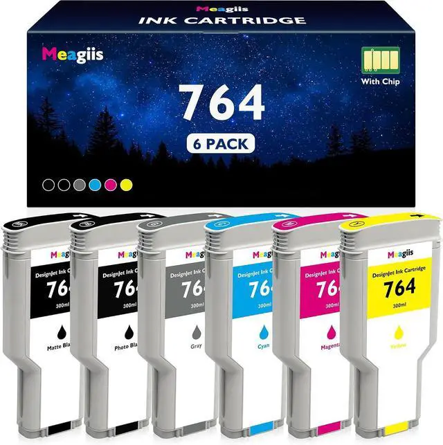 Main image of 764 Ink Cartridges 300ML with Chip High Capacity Replacement for HP