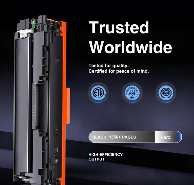 Alt view image 2 of 7 - 206A Black Toner Cartridges 2Pack (with Chip) Replacement for HP206 206A W2110A 206X W2110X Toner Work for M255dw M255nw MFP M282nw M283 M282 M255 Printer