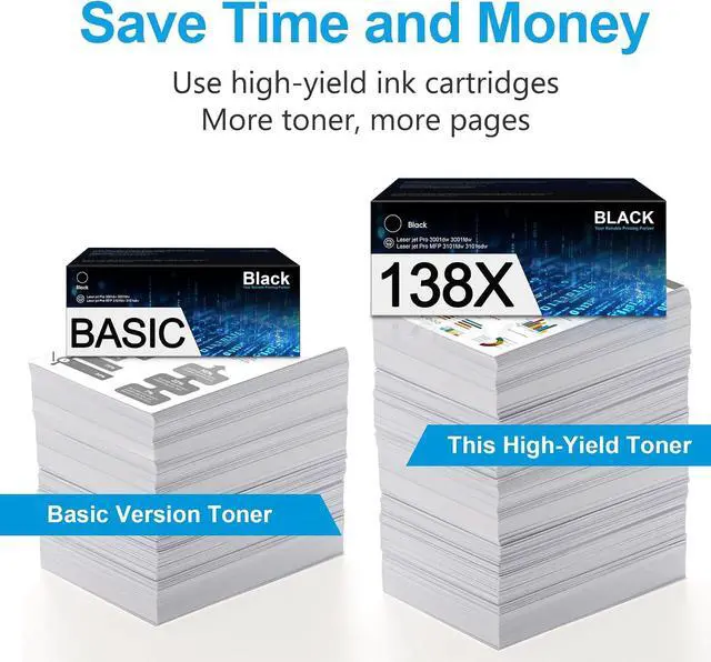 Alt view image 3 of 7 - 138X Black Toner Cartridge with CHIP Replacement for HP
