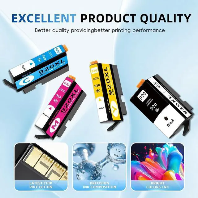 Alt view image 6 of 7 - 920XL Compatible Ink Cartridges for HP 920XL (4PK, BKCMY)