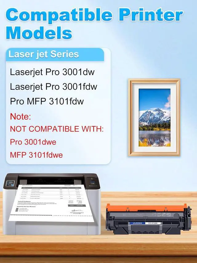 Alt view image 2 of 7 - USUPERINK 138A W1380A Compatible Toner Cartridge for HP Laser Jet 3001dw