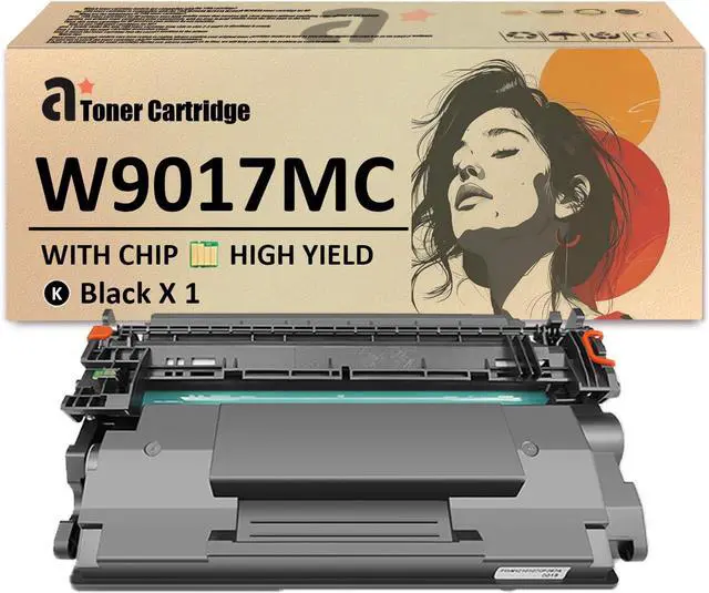 Main image of W9017MC Toner Cartridge with Chip Replacement Cartridge for HP Laserjet Managed E50045 E50045dw MFP E52545 E52545dn E52545c Printers, 1 Black(23,000 Pages)