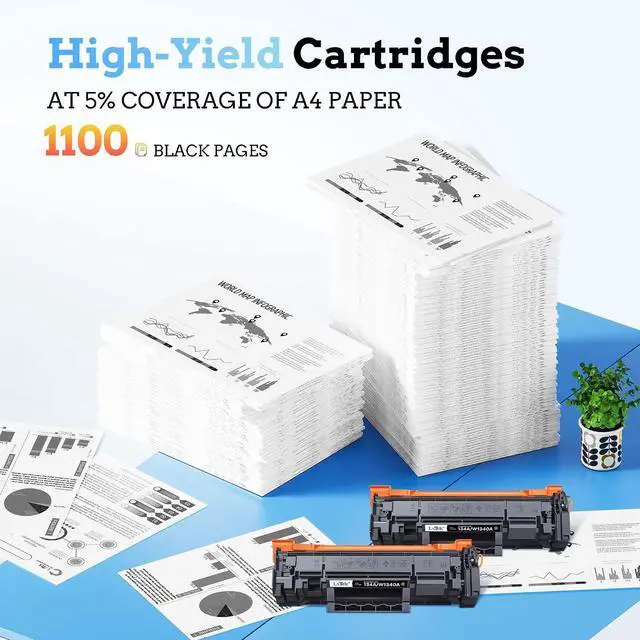 Alt view image 3 of 7 - LxTek 134A Toner Cartridge with Chip Compatible Replacement (2 Pack Black)