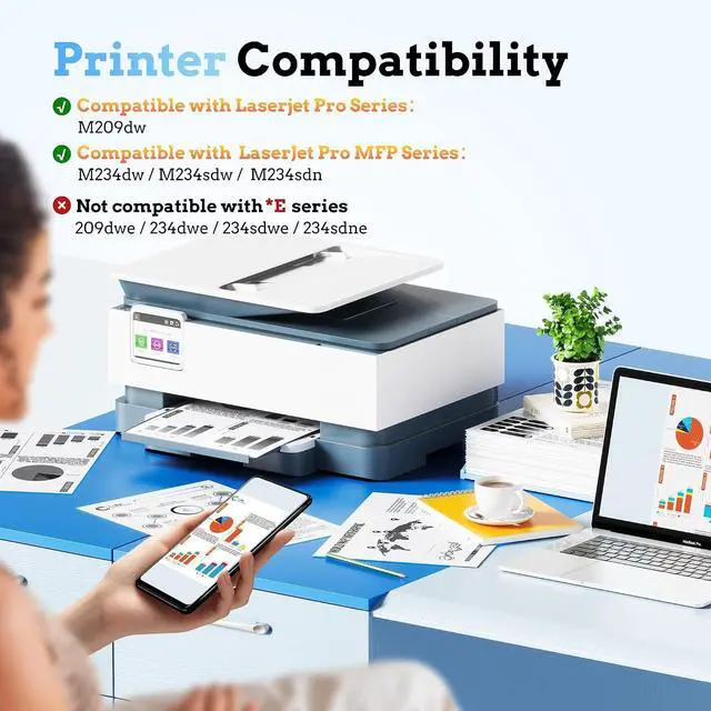 Alt view image 2 of 7 - LxTek 134A Toner Cartridge with Chip Compatible Replacement (2 Pack Black)
