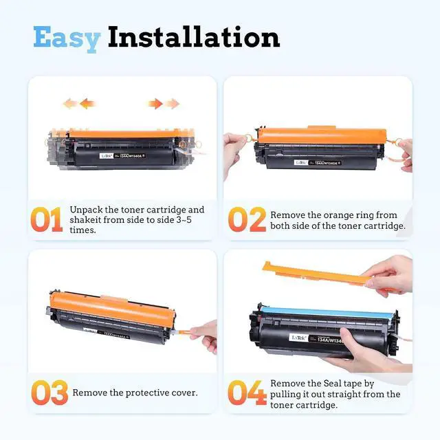 Alt view image 4 of 7 - LxTek 134A Toner Cartridge with Chip Compatible Replacement (2 Pack Black)