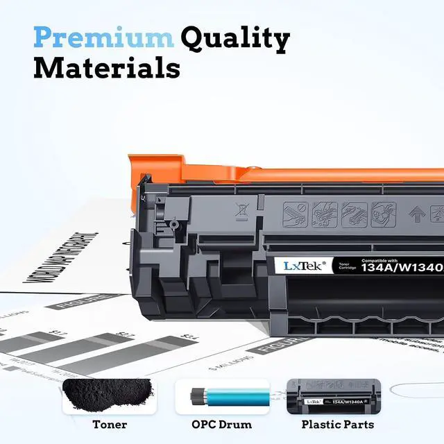 Alt view image 5 of 7 - LxTek 134A Toner Cartridge with Chip Compatible Replacement (2 Pack Black)