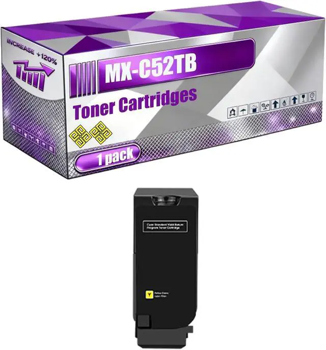 Main image of MX-C52TB MX-C52TC MX-C52TM MX-C52TY Toner Cartridges Compatible for Sharp MX-C528F MX-C428F MXC52TM Printers, High Yield 35000 Pages, Vivid Colors and Clear Printing (1 Pack Yellow)