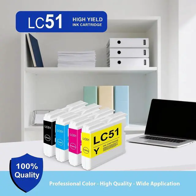 Alt view image 4 of 7 - LC51 Ink Cartridges Compatible for Brother MFC-240C MFC-440CN
