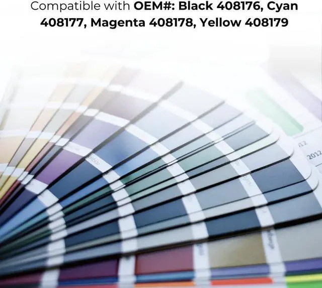 Alt view image 6 of 7 - Toner Pros Replacement Toner Cartridge Compatible for Ricoh SP C360 C361 C360DNw C360SFNw Printers 4-Color Pack (408176, 408177, 408178, 408179), High Yield Black 7,000 Pages, Color 5,000 Pages