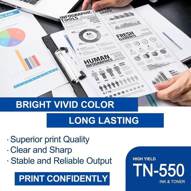 Alt view image 4 of 7 - 1 Pack TN550 TN-550 Black Toner Cartridge High Yield Compatible TN550 Replacement for Brother HL-5370DW 5240 5340D 5250DN/DNT 5270DN 5280DW DCP-8060 8065DN MFC-8660DN 8460 8470 8480 8660 8680 Printer