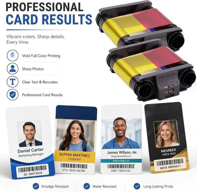 Alt view image 6 of 6 - CBGR0100 Color Ribbon Compatible with Badgy 100/200