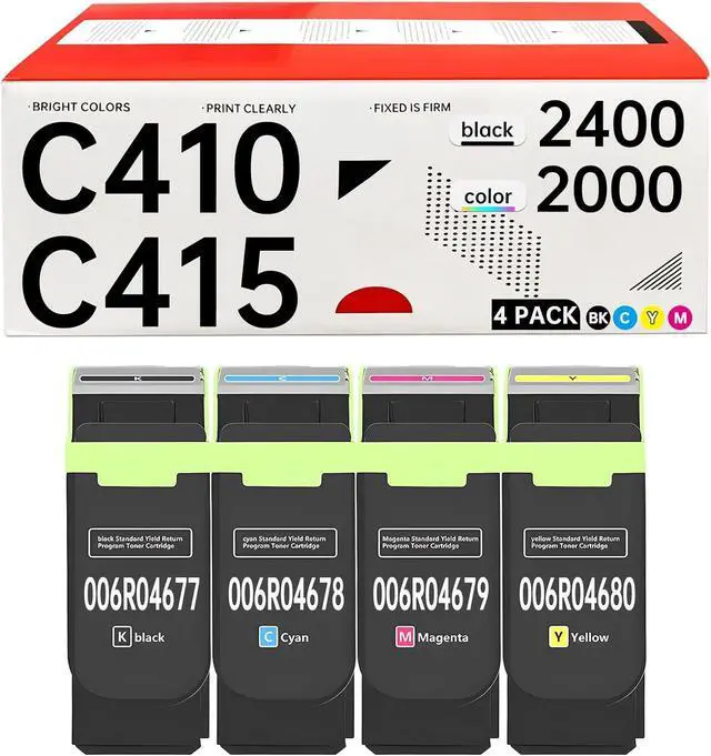Main image of C410 C415 Toner Cartridges 4-Pack with Chip