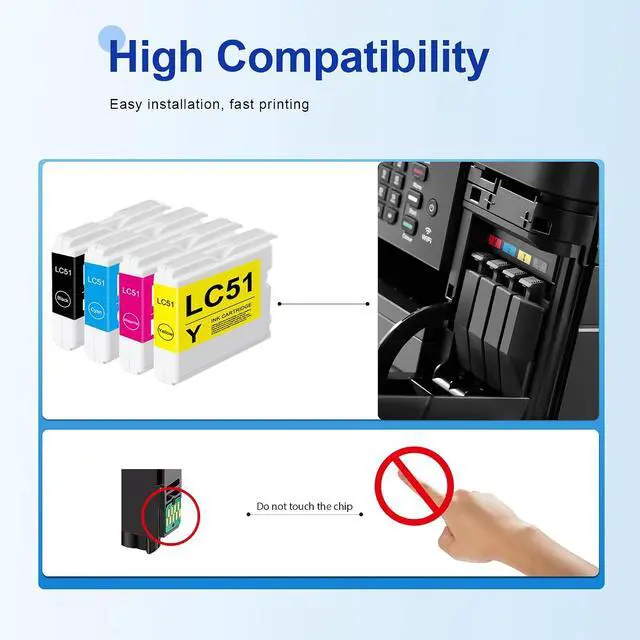 Alt view image 6 of 7 - LC51 Ink Cartridges Compatible for Brother MFC-240C MFC-440CN
