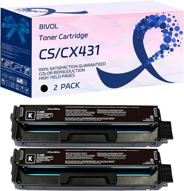 Main image of CS/CX431 Toner Cartridge Compatible for Lexmark CX431adw CS431dw Printers, with Chip, High Yield 8500 Pages (2 Pack Black)