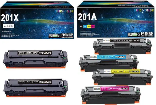 Main image of 201A 201X Toner Cartridges Works with HP Color LaserJet Pro MFP M277dw M252dw M277n M277c6 M252n M277 Printer (3-Black,1-Cyan,1-Magenta,1-Yellow)