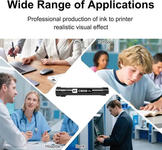 Alt view image 5 of 5 - C8030 C8045 Black Toner Cartridge Compatible for Xerox Altalink C8030 Toner