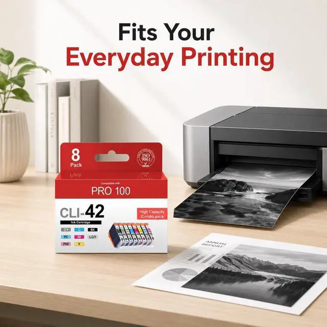 Alt view image 6 of 7 - CLI-42 Ink Cartridges High Capacity Replacement for Canon CLI 42 PRO-100