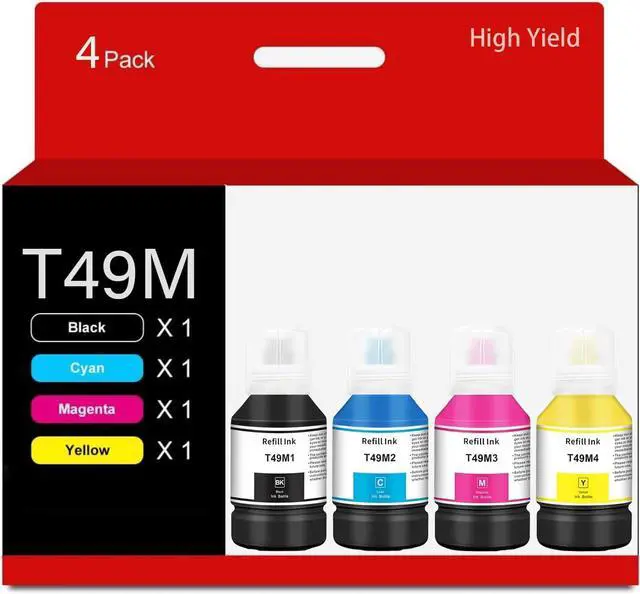 Main image of T49M Sublimation Ink Compatible for Surecolor F170 F570 Sublimation Printer 4 Pack T49M1 T49M2 T49M3 T49M4