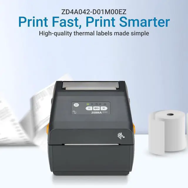 Alt view image 3 of 7 - ZD421 Direct Thermal Label Printer, 6ips Fast Printing, USB, 203 dpi, 4x6 Shipping Label Maker for Small Business, Retail, Warehouse, Barcode, Replaces GK420d, USB, 203 dpi, ZD4A042-D01M00EZ