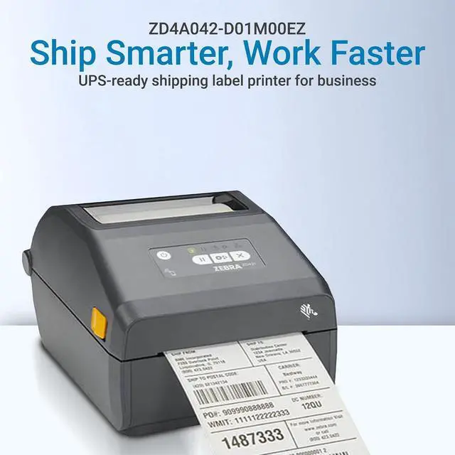 Alt view image 4 of 7 - ZD421 Direct Thermal Label Printer, 6ips Fast Printing, USB, 203 dpi, 4x6 Shipping Label Maker for Small Business, Retail, Warehouse, Barcode, Replaces GK420d, USB, 203 dpi, ZD4A042-D01M00EZ