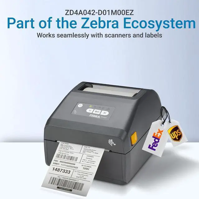 Alt view image 7 of 7 - ZD421 Direct Thermal Label Printer, 6ips Fast Printing, USB, 203 dpi, 4x6 Shipping Label Maker for Small Business, Retail, Warehouse, Barcode, Replaces GK420d, USB, 203 dpi, ZD4A042-D01M00EZ