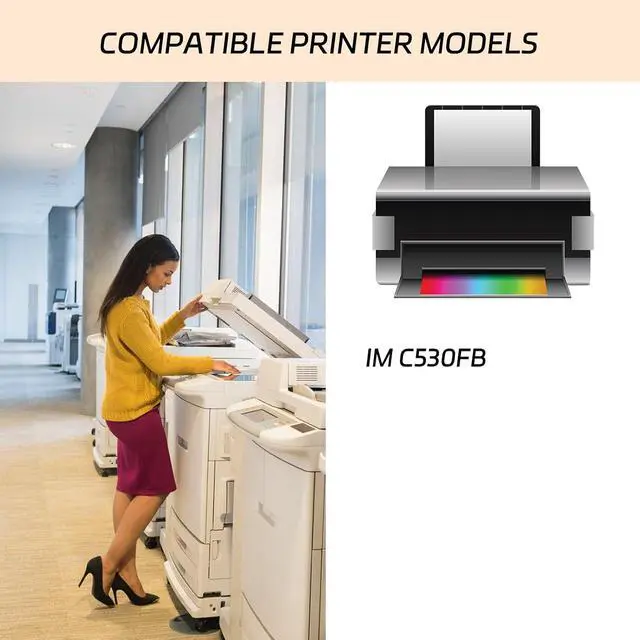 Alt view image 2 of 7 - Compatible for Ricoh 418255 Waste Toner Container Work for Ricoh IM C530FB Printers, with Chip, High Yield 30000 Pages, Clear Printing (Black)