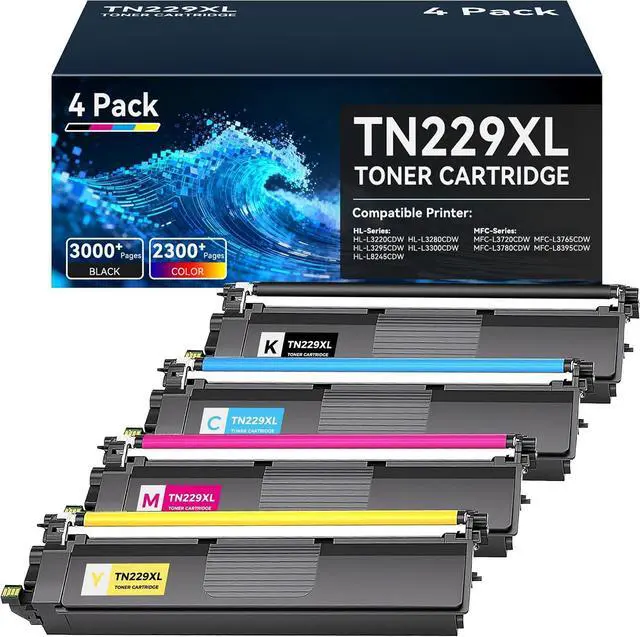 Main image of TN229XL High Yield Toner Cartridges for MFC-L3780CDW MFC-L3720CDW(4 Pack)