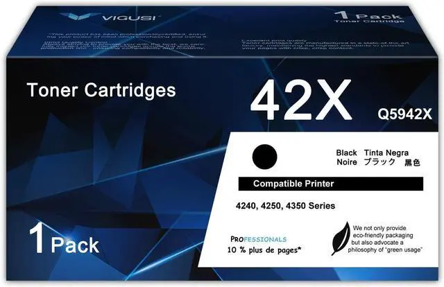 Main image of 42X Black Toner Cartridge High Yield 1-Pack Replacement for HP 42X Q5942X